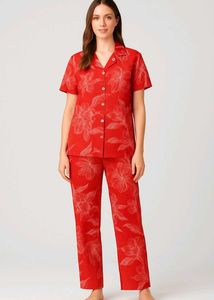 Red Floral Cotton Co-ord Set
