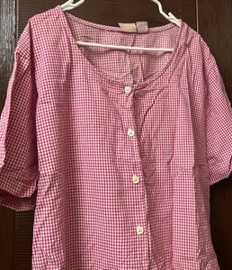 Pink Gingham Top