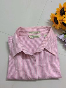 Eddie Bauer Pink Checkered Shirt