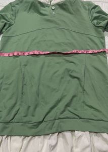 Sage Green Mini Shirt ruffle Dress