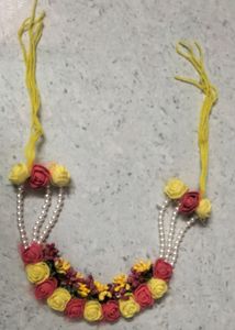 One Time Wear Haldi Function Flower Set