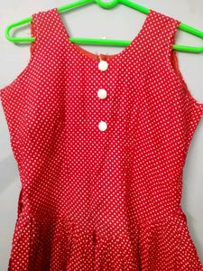 Red Polka Dots Frock