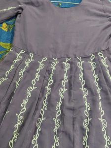 Embroidered Purple Anarkali Dress