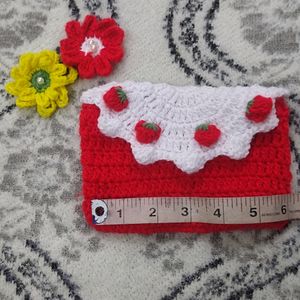 Crochet Strawberry Wallet 👛