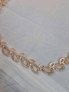 Rose Gold Floral Necklace &amp; Earrings Set