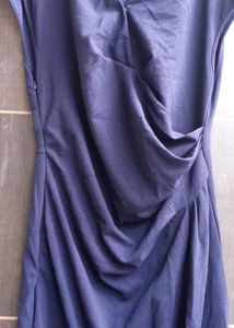 Elegant Navy Blue Midi Dress