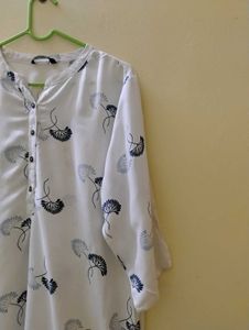 Zudio White Rayon Kurta