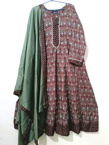 Maternity Churidar Kurti And Dupatta