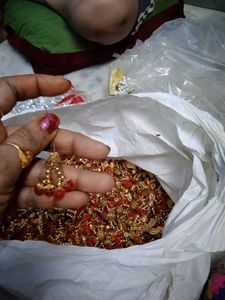Red Jhumki Material