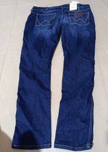 Wrangler Dark Wash Denim Jeans, 38 Size