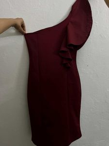 Red One Shoulder Dress