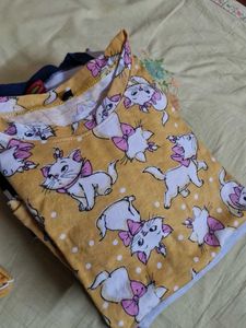 Cute Marie Cat Print Tee