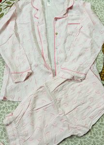 Pink Night Suit Set