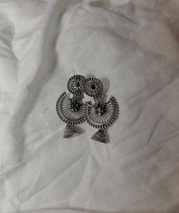 Silver Jhumka Earrings