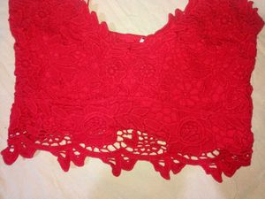Red Lace Cami Top