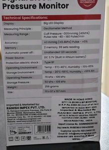 Easycare Digital Blood Pressure Monitor