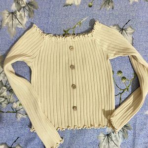 Stretchable Women Offshoulder Tops Size:S