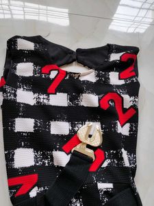 Short One Piece Dress With Detachable Belt