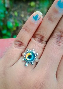 Dragon Eye Turtle Silver Ring
