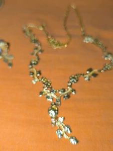 Floral Necklace and Earring Set