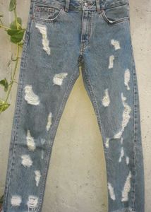 Zara Distressed Denim Jeans