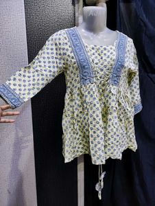Short kurti with tie up details