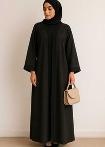 Elegant Black Floral Abaya