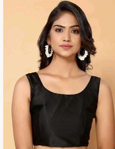 Black 🖤 Brand New Satin Saree