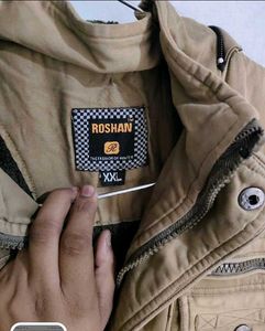 Khaki Hooded Utility Jacket