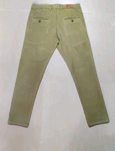 Olive Green Relaxed Fit Trouser Pants