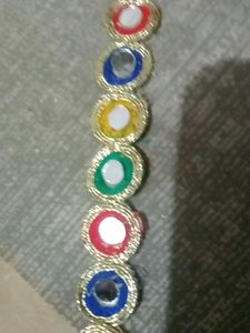 Colorful Mirror Embellished Trim