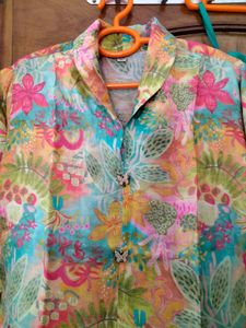 FLORAL PRINT CORD SET