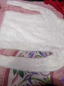 Fluffy White Sweater Cor Women