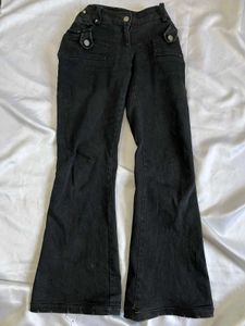 Vintage Low Waist Flared Denim