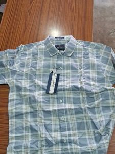 Men&#39;s Blue Sports Checkered Shirt