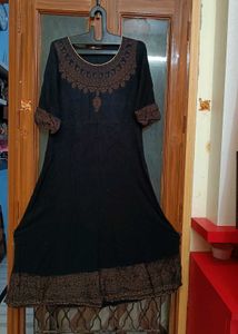 🇳🇿💫💗Elegant Black Printed Anarkali Kurta