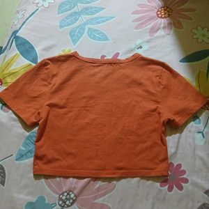 Orange Cropped Tee
