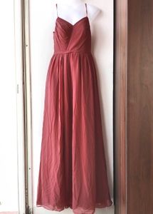 Elegant Rust Maxi AZAZIE Dress(A4)