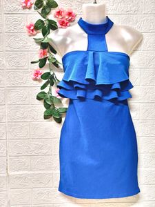 🎁Buy Two Get One Item Free🎁Blue Ruffle Mini Dres