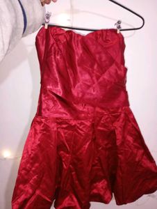 Dress. Cherry Red Colour Dress