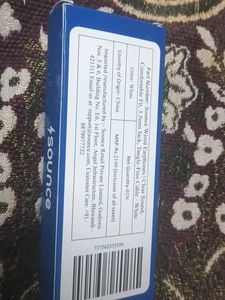 Sounce White Earphones - New in Box!