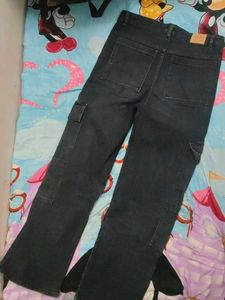 Dark Grey Cargo Jeans