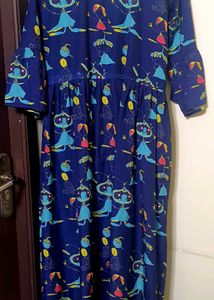 Navy Blue Woman Gown