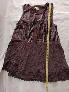 Knox Rose Purple Velvet &amp; Lace Dress