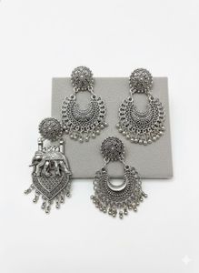Silver Tone Dangle Earrings