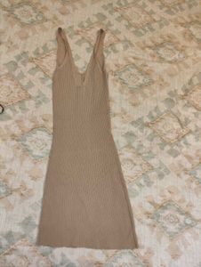 Ribbed Knit Midi Dress