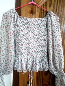 Floral Smocked Blouse
