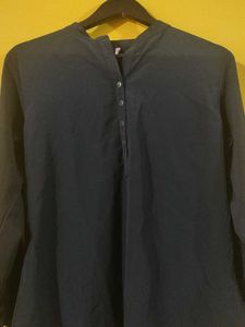 Black Long Sleeve Button-Up
