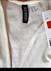 H&amp;M White Coat With Bell Sleeves
