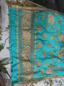 Elegant Blue &amp; Gold Kurta